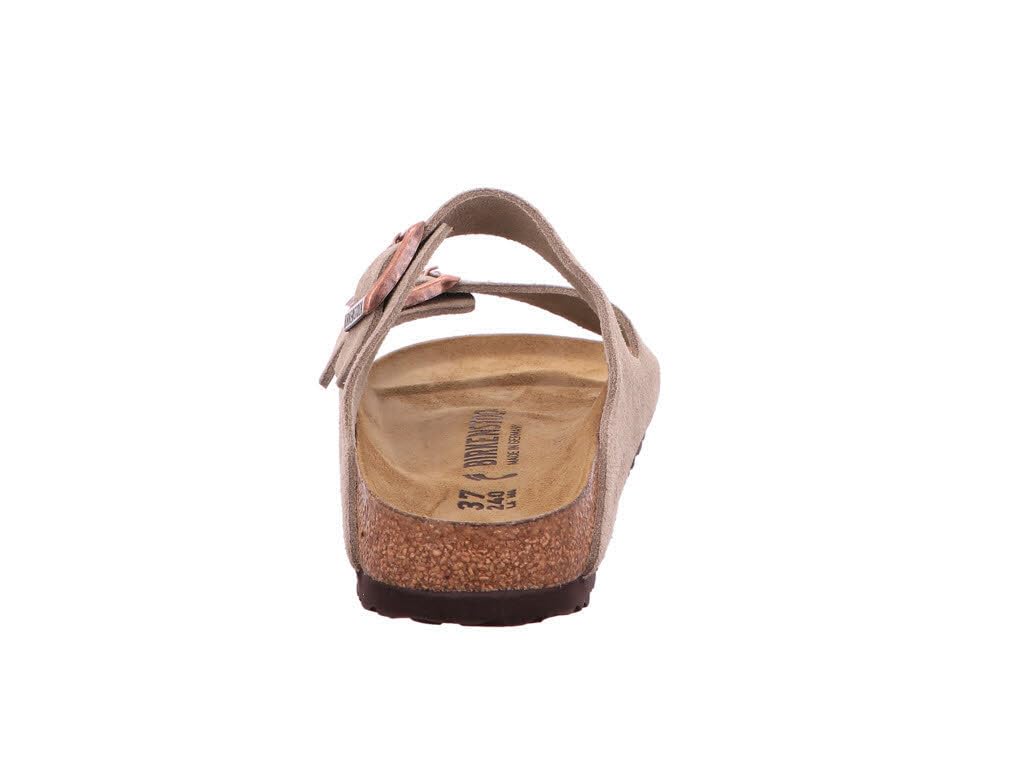 Birkenstock Unisex Arizona Soft Footbed Sandal, Taupe Suede