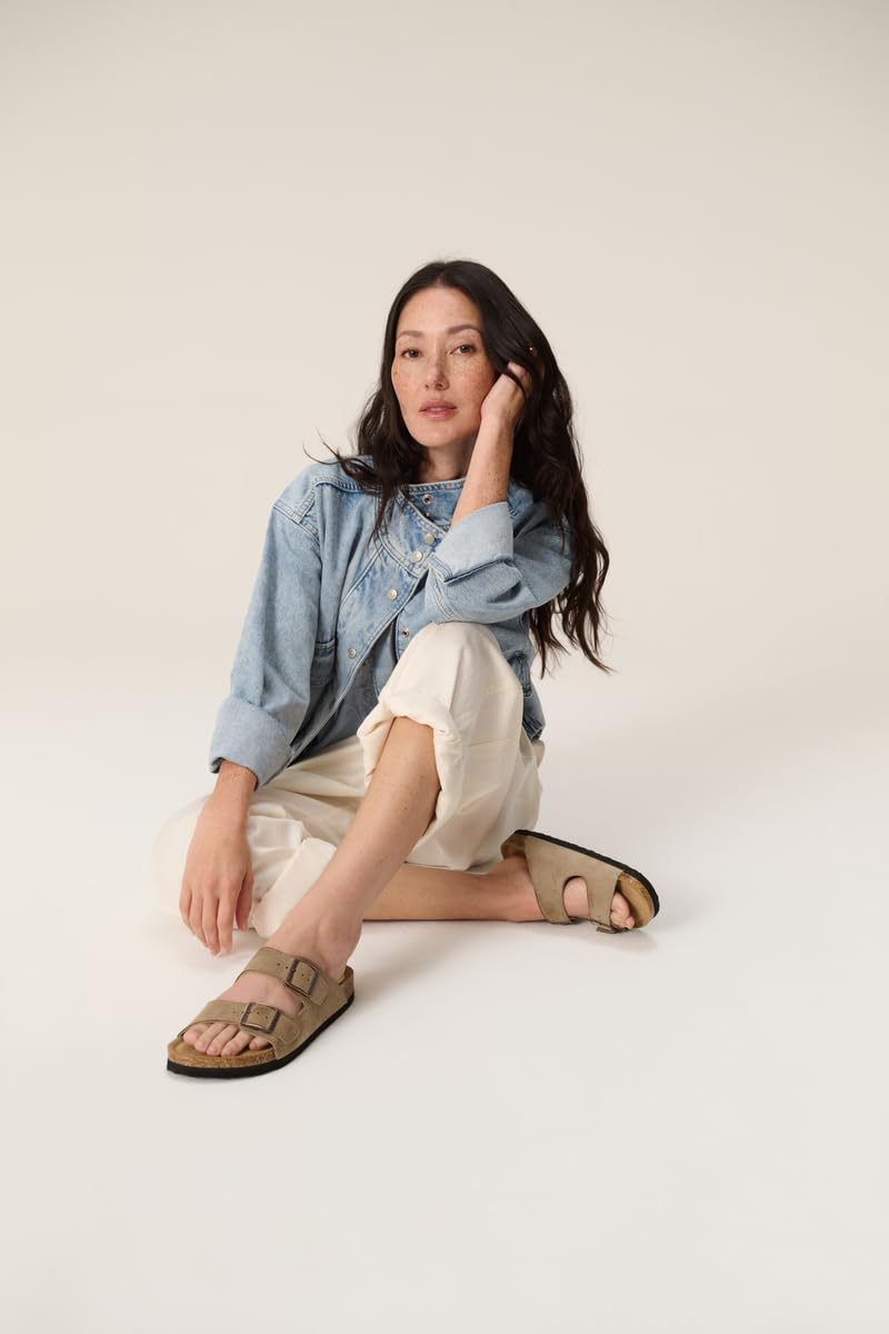 Project Cloud 100% Genuine Leather Flat Sandals For Women 2026 Cork Footbed Womens Sandals with Memory Foam and arch support Vacation Essentials Slides for Women Footwear