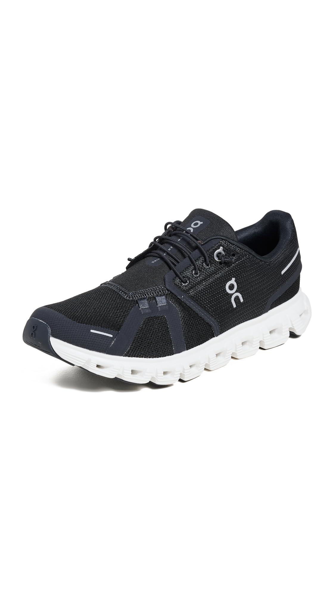 On Women's Cloud 6 Sneakers, Black | White