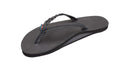 Rainbow Sandals Women’s Flirty Braidy Classic Leather w/Single Braided Strap, Classic Black, Ladies Large