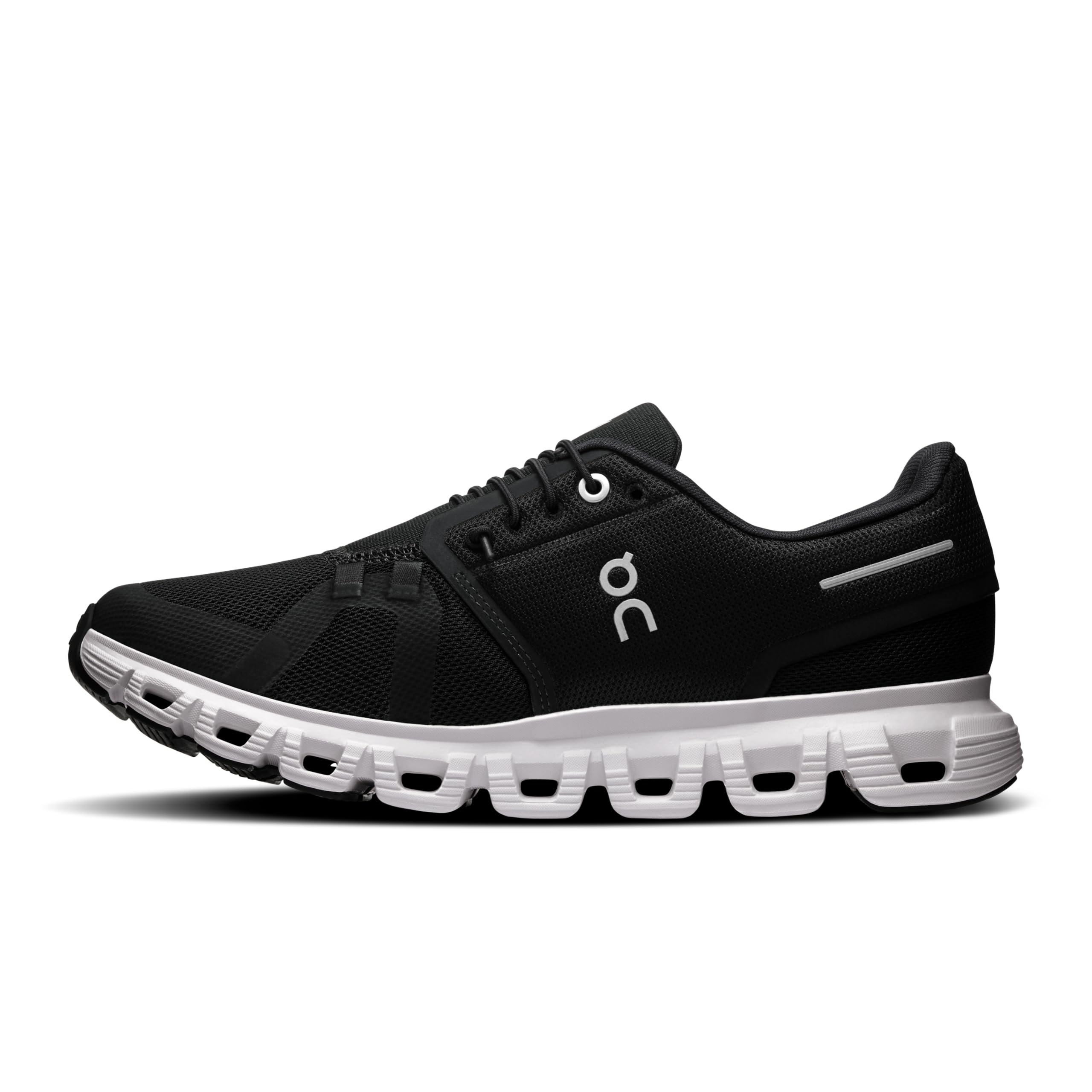 On Women's Cloud 6 Sneakers, Black | White