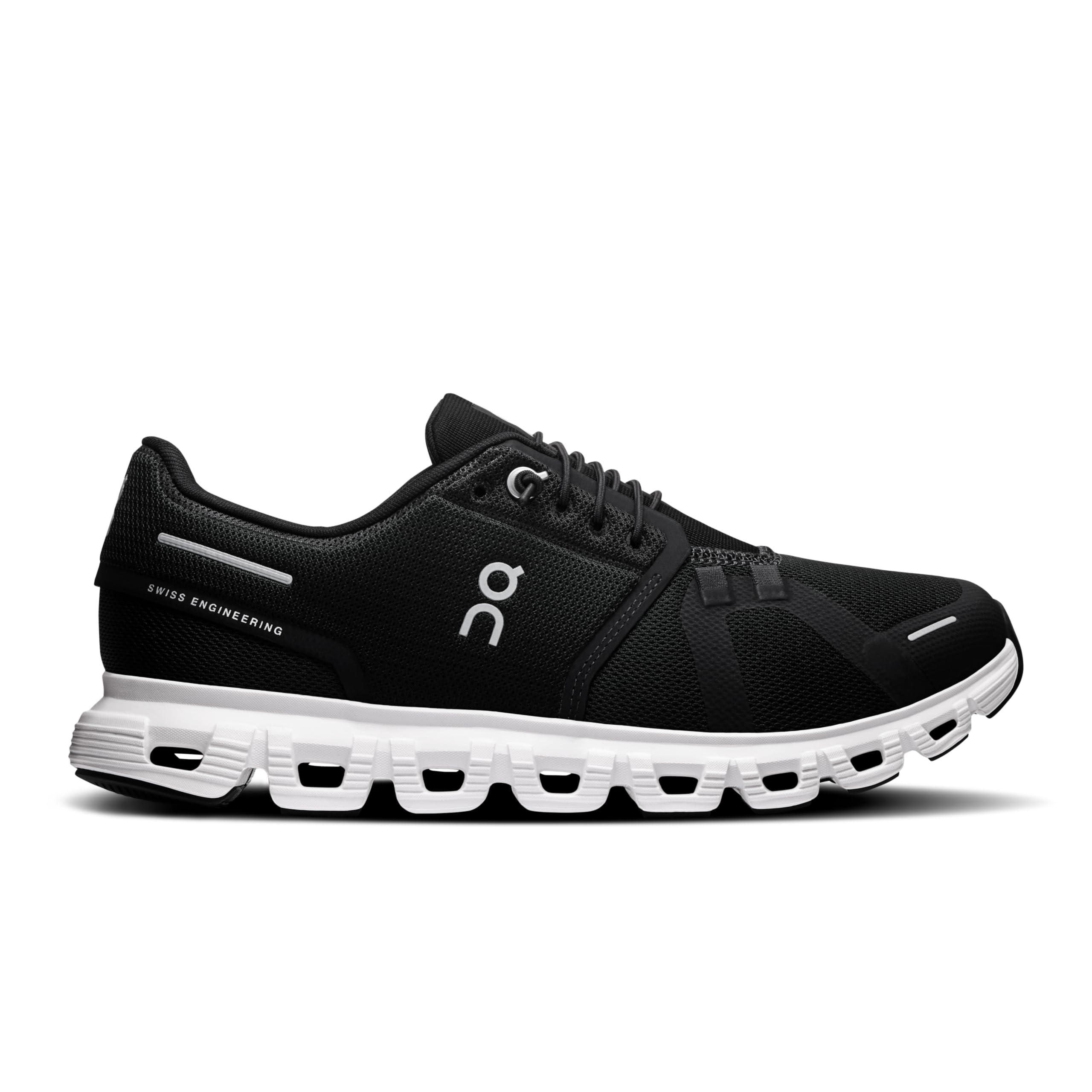On Women's Cloud 6 Sneakers, Black | White