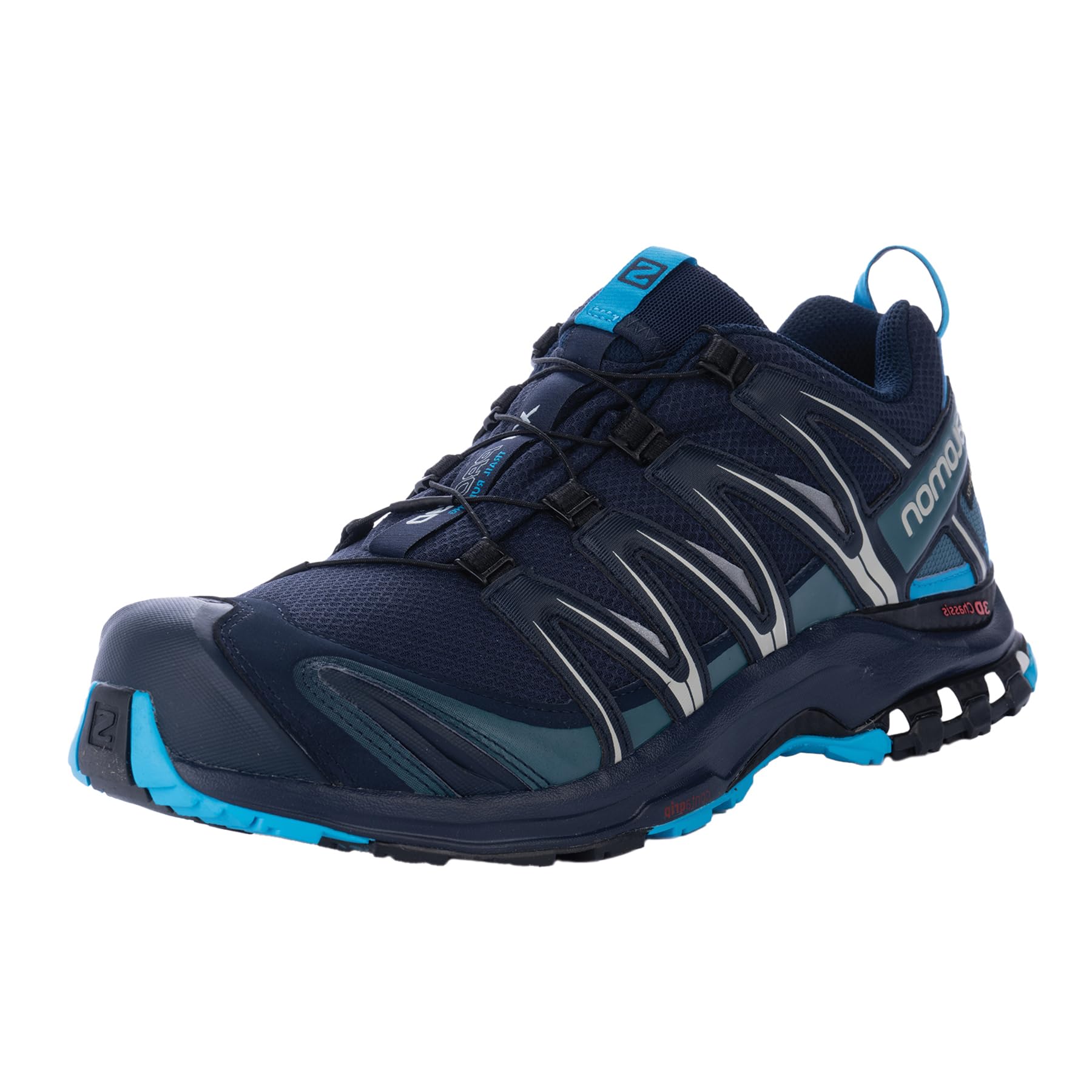 Salomon Men’s XA PRO 3D Gore-Tex Waterproof Trail Running Shoes - Navy Blazer/Hawaiian Ocean/Dawn Blue