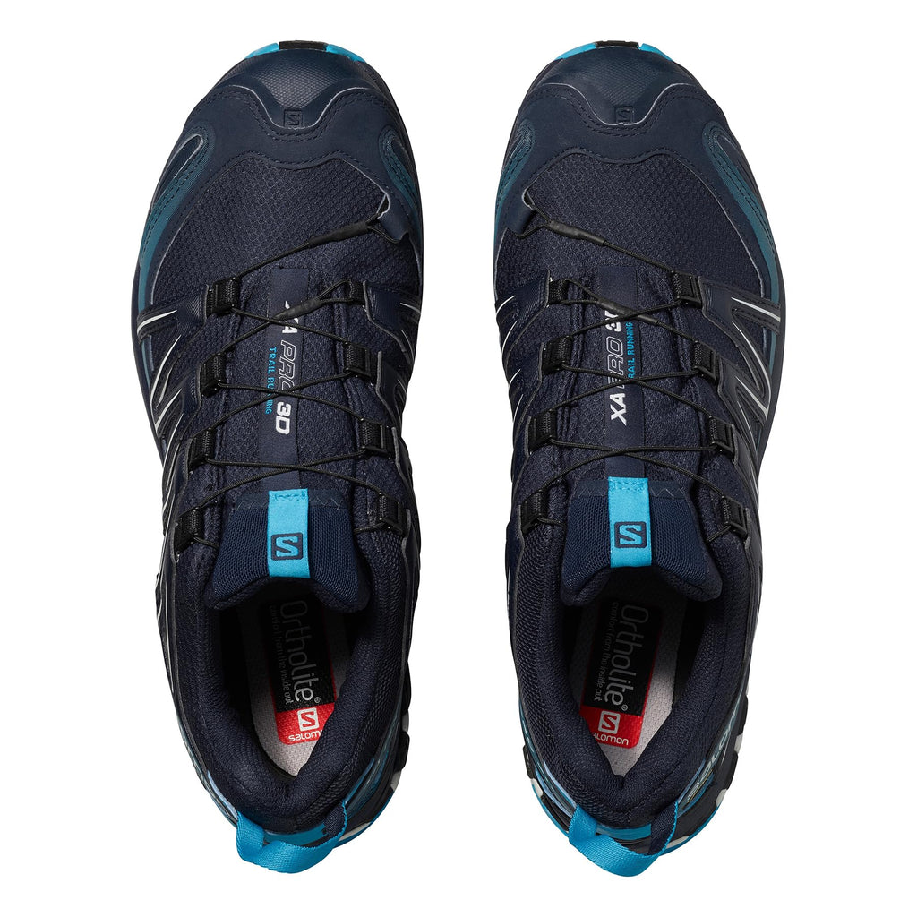 Salomon Men’s XA PRO 3D Gore-Tex Waterproof Trail Running Shoes - Navy Blazer/Hawaiian Ocean/Dawn Blue