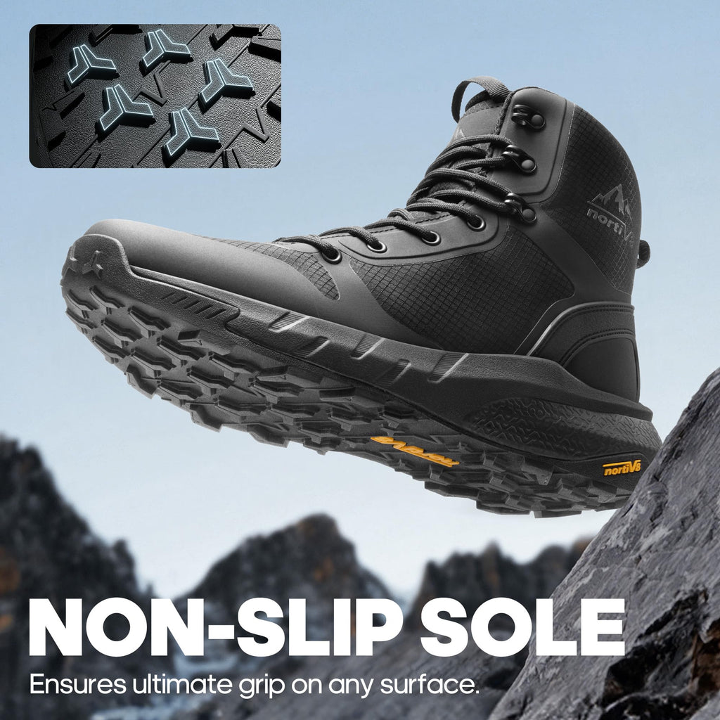NORTIV 8 Men's Military Tactical Boot Lightweight Comfortable Boots for Work All Day Side Zipper Motorcycle Combat Hiking Boots Metrostrike,Black